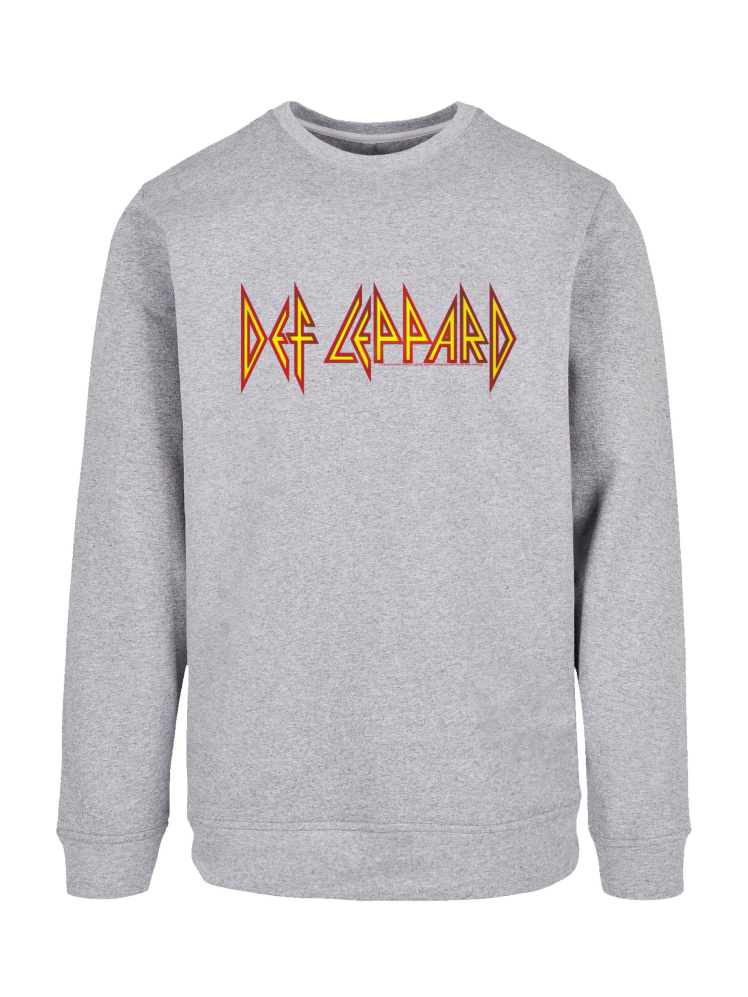 F4NT4STIC Sweatshirt 'Def Leppard' in Grau: Vorderseite