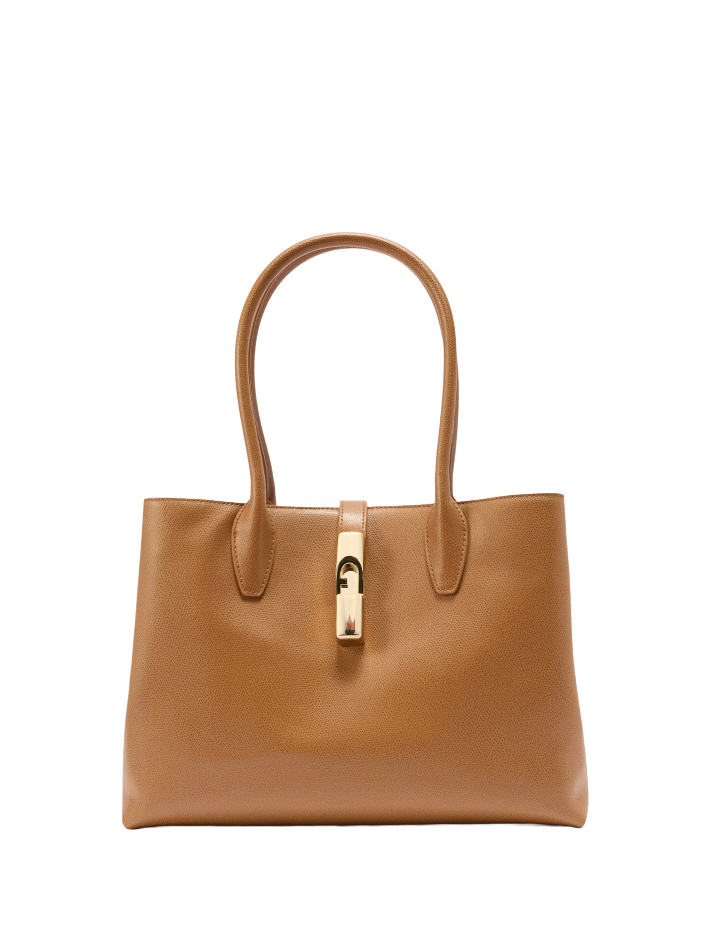 FURLA - Shopper 'GOCCIA' en marrón: frente