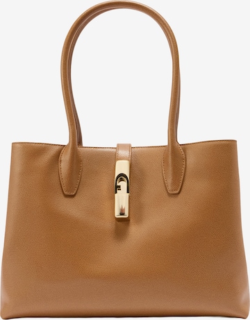 FURLA - Shopper 'GOCCIA' en marrón: frente