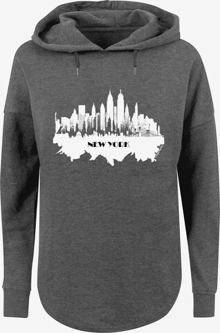 F4NT4STIC Sweatshirt 'Cities Collection - New York skyline' in Grijs: voorkant