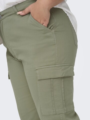 ONLY Carmakoma Regular Cargo Pants 'YARROW-VOX' in Green