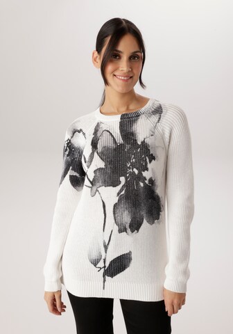 Aniston SELECTED Sweater in White: front