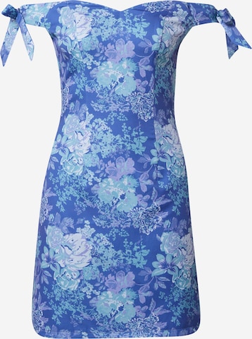 Chi Chi London Φόρεμα 'Bardot' σε μπλε: μπροστά