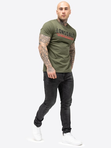 LONSDALE Majica 'Crantock' | zelena barva