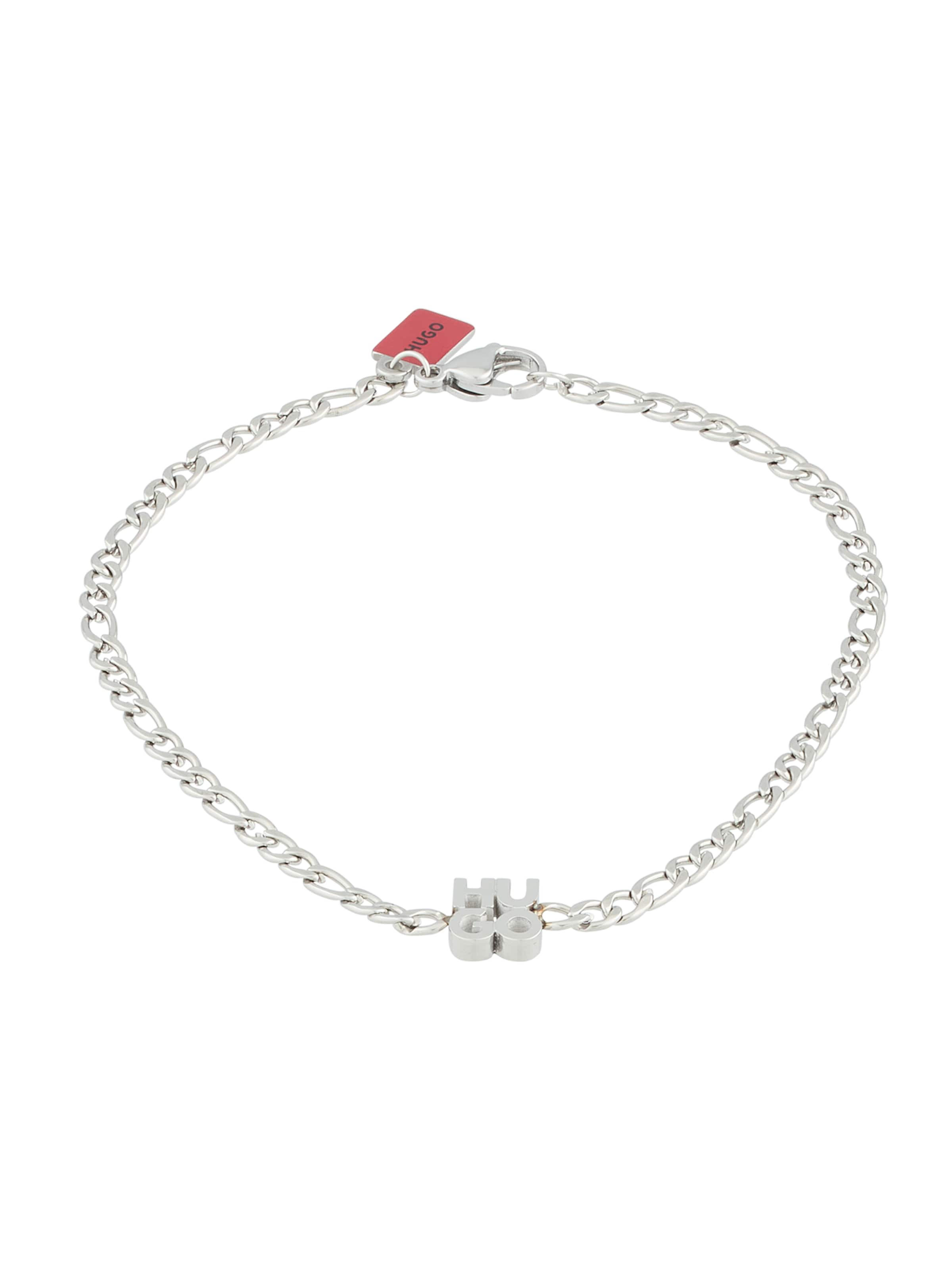 HUGO Βραχιόλι σε ασημί: μπροστά