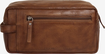 Spikes & Sparrow Kulturtasche 'TOILETRY BAG' in Braun: Vorderseite
