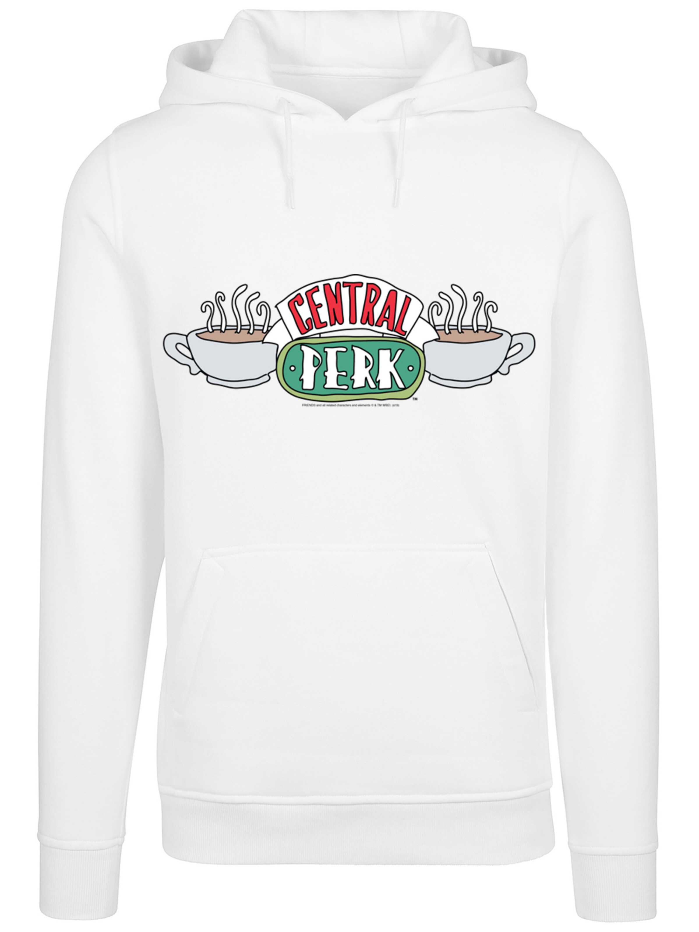 F4NT4STIC Sweatshirt 'Friends Central Perk Sketch' in Weiß: Vorderseite