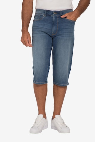 John F. Gee Tapered Jeans in Blue: front
