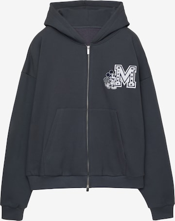 Pull&Bear Collegetakki 'Mickey Mouse' värissä harmaa: etupuoli