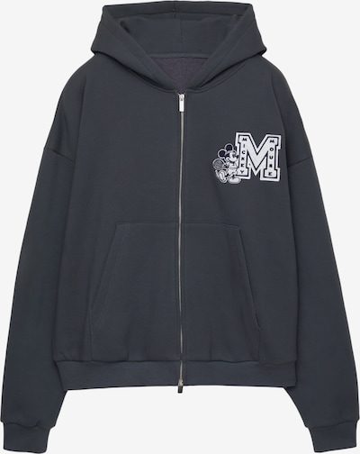 Pull&Bear Collegetakki 'Mickey Mouse' värissä antrasiitti / valkoinen, Tuotenäkymä