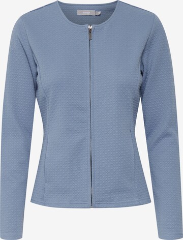 Fransa Zip-Up Hoodie in Blue: front