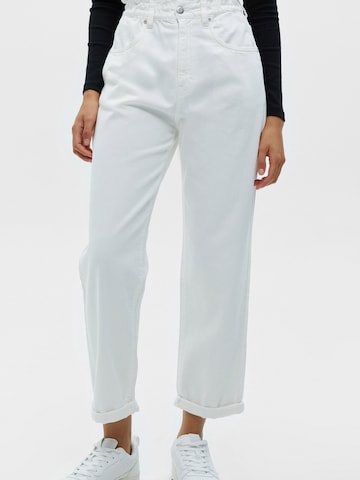 Pull&Bear Szabványos Nadrág - fehér