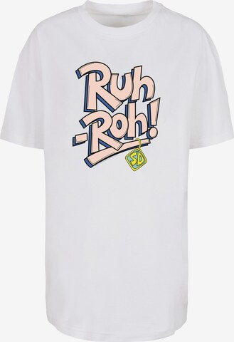 T-shirt 'Ruh-Roh Dog Tag' F4NT4STIC en blanc : devant