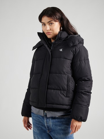 Geacă de iarnă de la Calvin Klein Jeans pe negru: față
