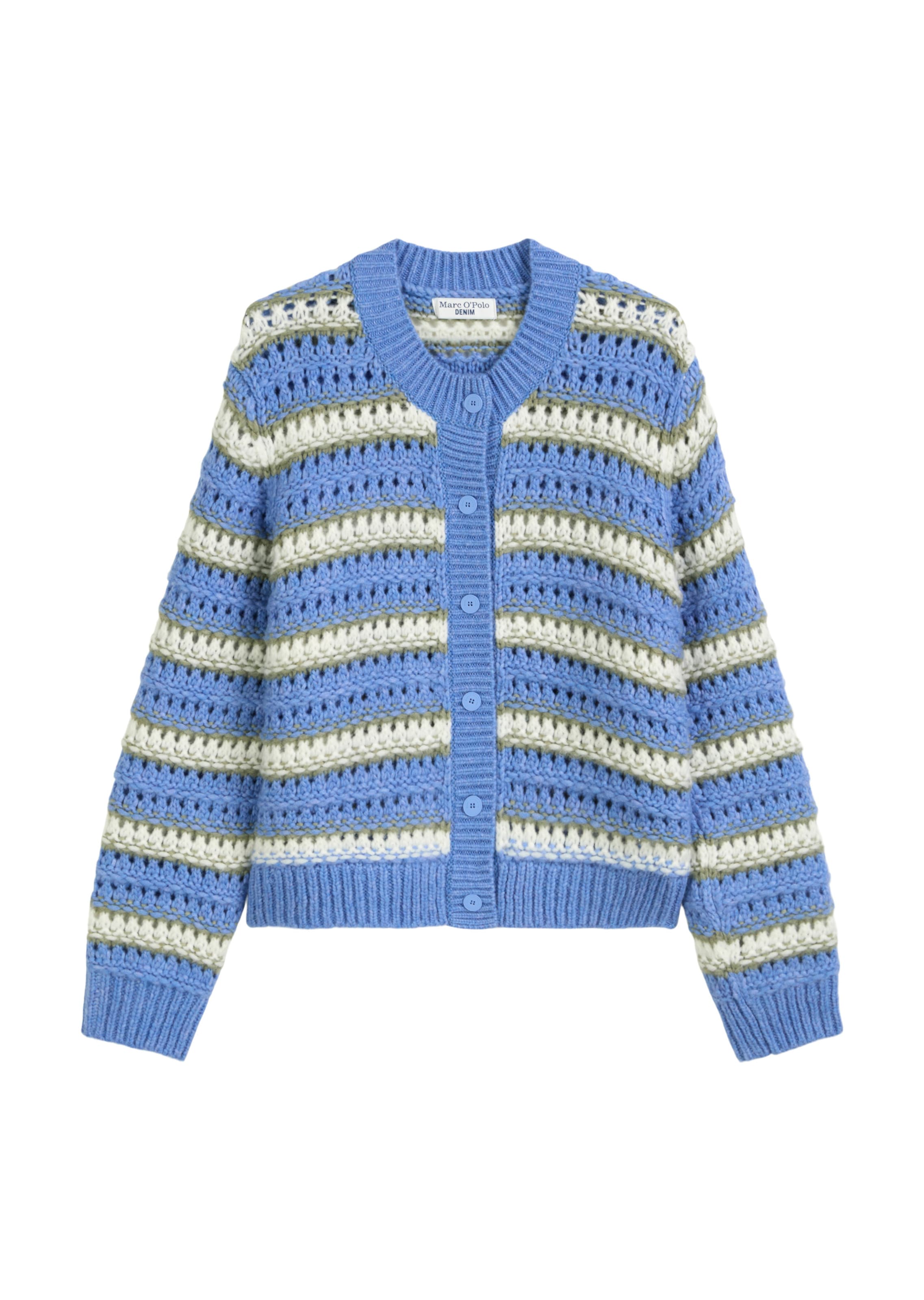 Marc O'Polo DENIM Strickjacke in Blau: Vorderseite