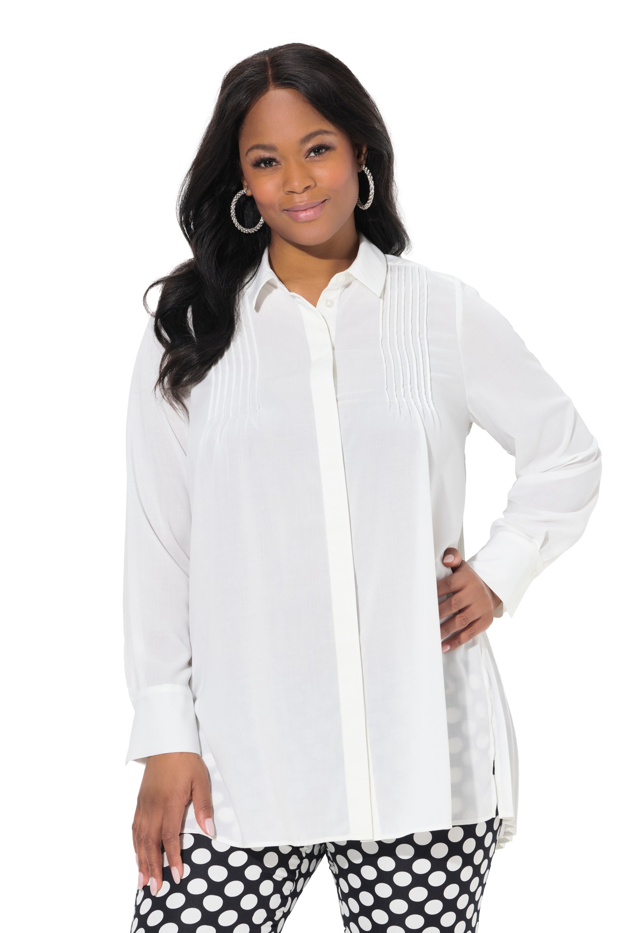 Ulla Popken Bluse in Weiß: Vorderseite