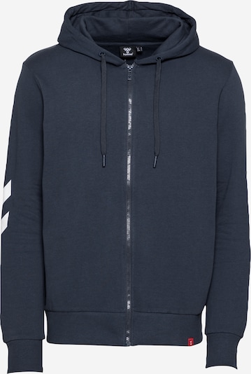 Hummel Athletic Zip-Up Hoodie 'hmlLEGACY' in Dark blue / White, Item view