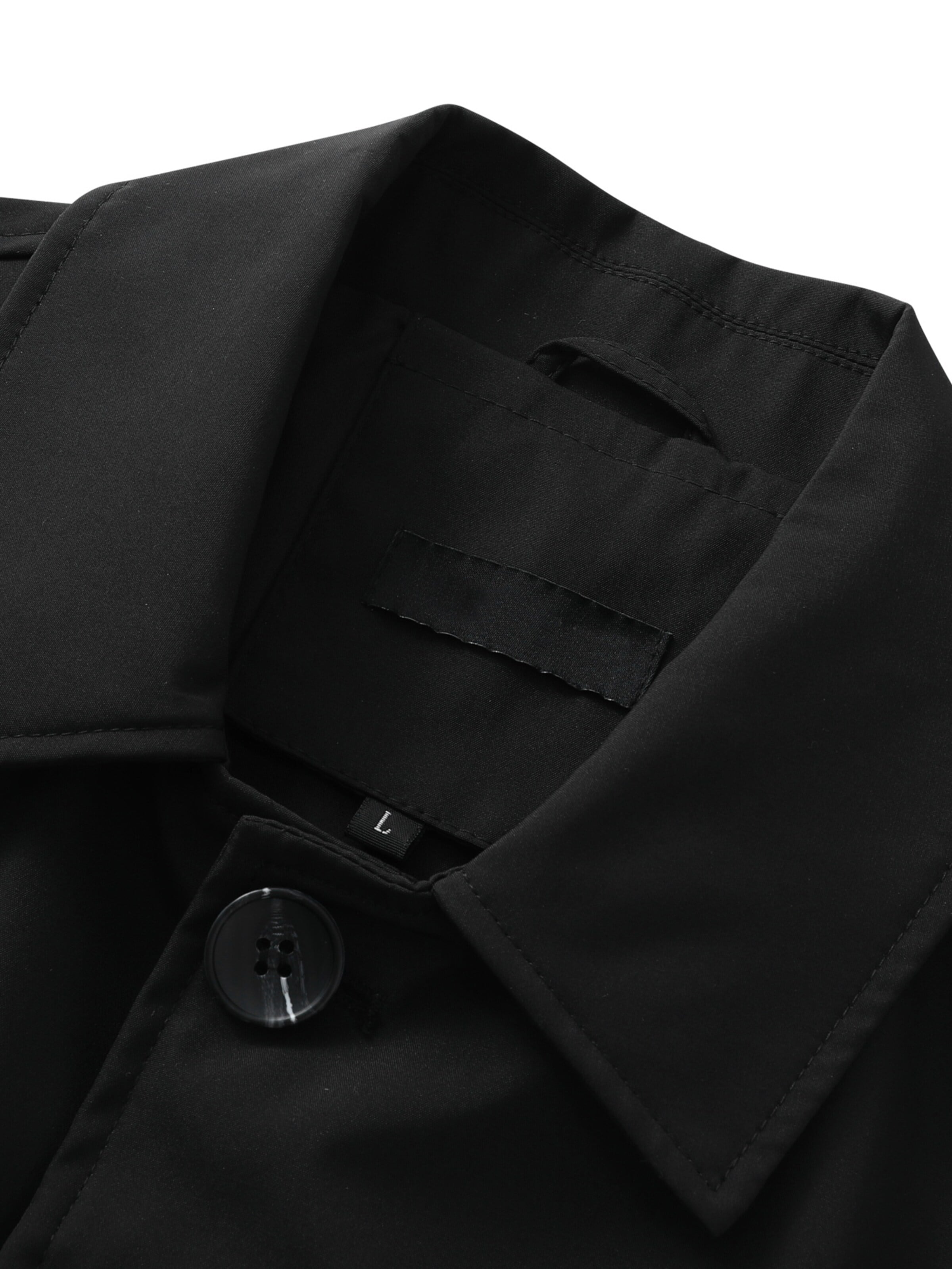ALLTHEMEN Between-Seasons Coat 'Hauch' in Black
