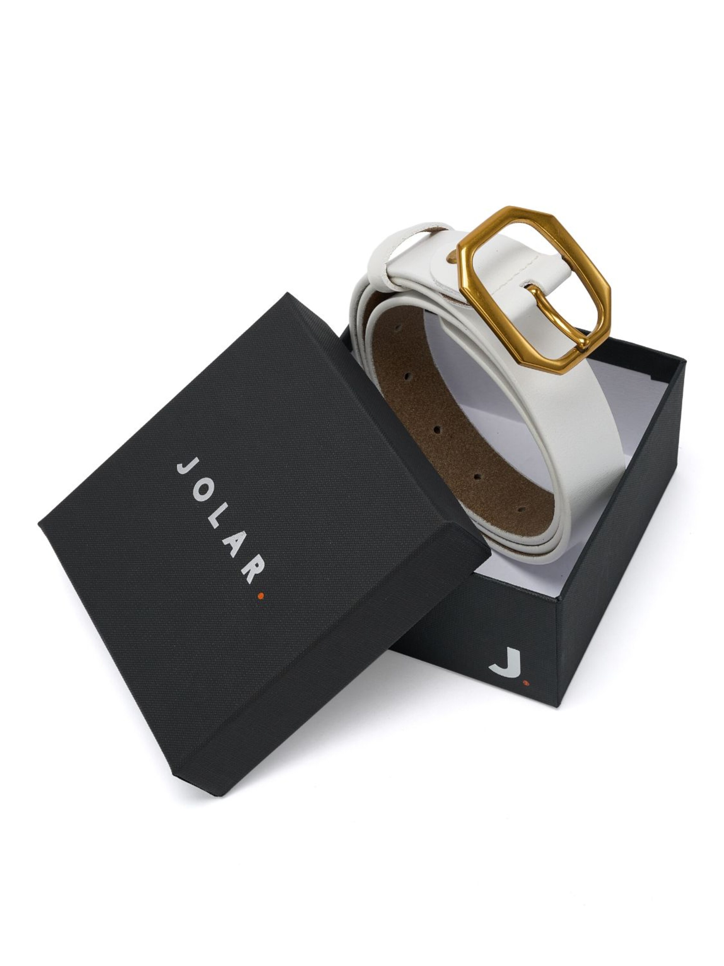 jolar Gürtel 'ELEGENT GOLD'‌‌ in Weiß