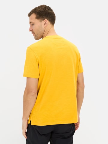 CAMEL ACTIVE Kurzarm Henley aus Organic Cotton in Gelb