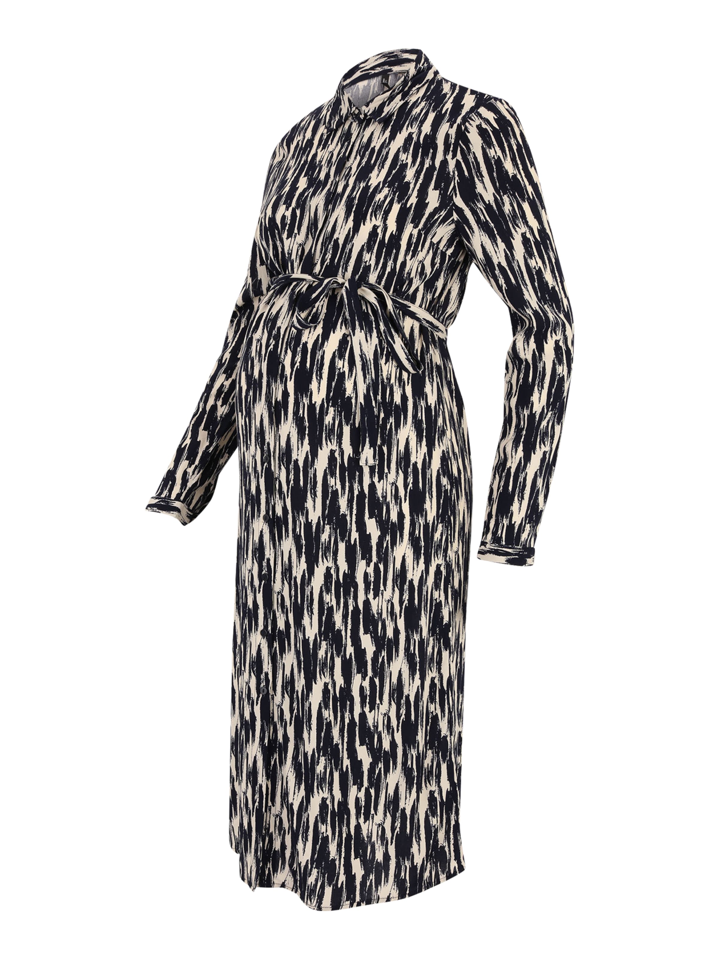 Vero Moda Maternity Robe-chemise 'Easy' en beige / marine, Vue avec produit