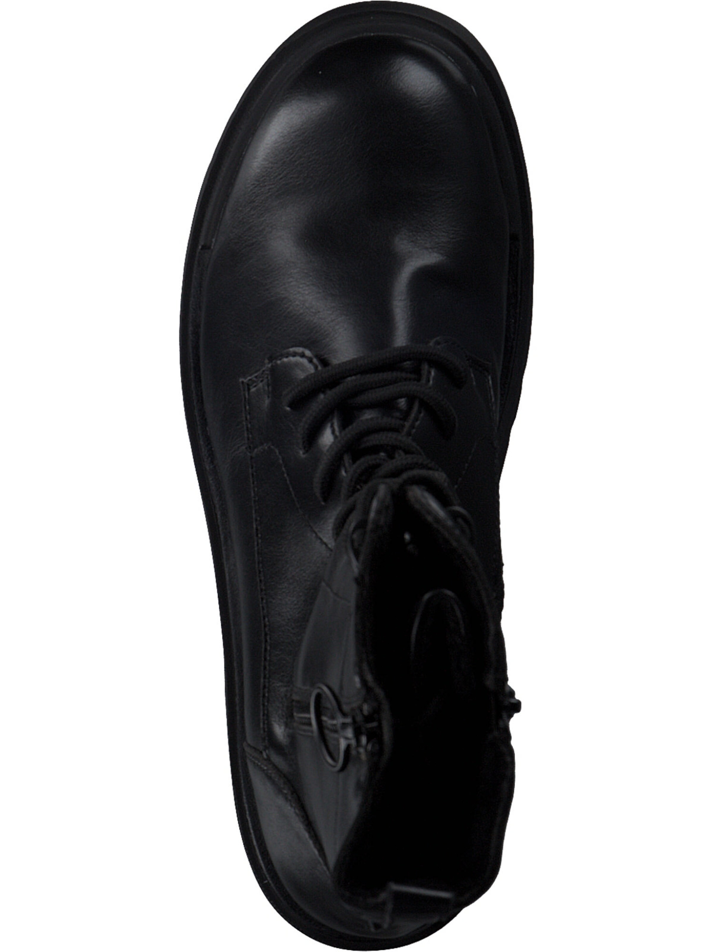 TOM TAILOR Schnürstiefelette in Schwarz