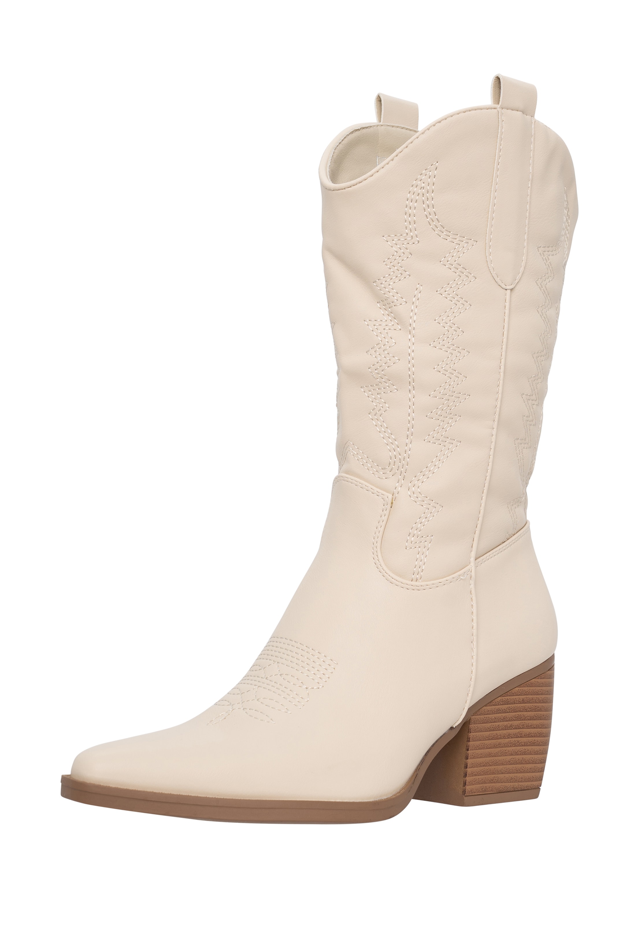 Stivale da cowboy di Elara in beige: frontale