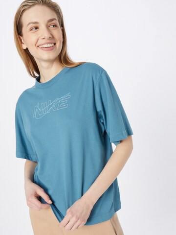 T-shirt fonctionnel NIKE en bleu : devant