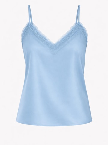 Worldclassca Top 'Spaghetti Lace Trim Top' in Blue: front