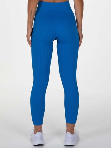 Divina Slimfit Leggings 'Wavy' in Blau