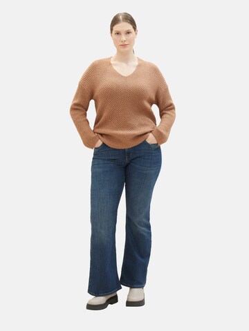 Tom Tailor Women + Pullover in Braun