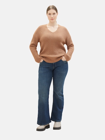 Tom Tailor Women + Pullover in Braun