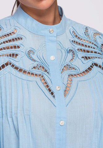 Ombre Blouse in Blauw
