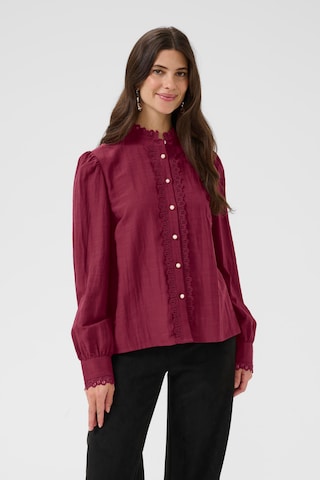 Cream Blouse 'Pia' in Red: front