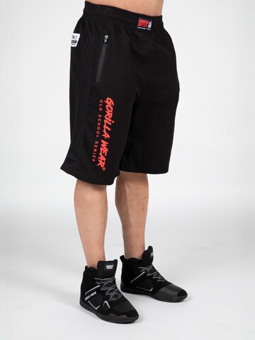 Gorilla Wear Loosefit Broek 'Augustine Old School' in Zwart: voorkant