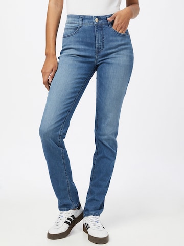 Slimfit Jeans 'Angela' di MAC in blu: frontale