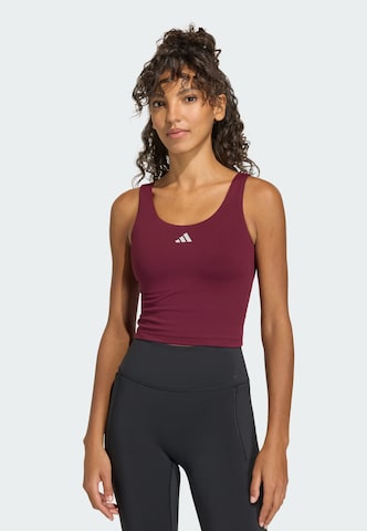 ADIDAS PERFORMANCE Bustier Sporttop 'Studio All Me' in Braun: Vorderseite