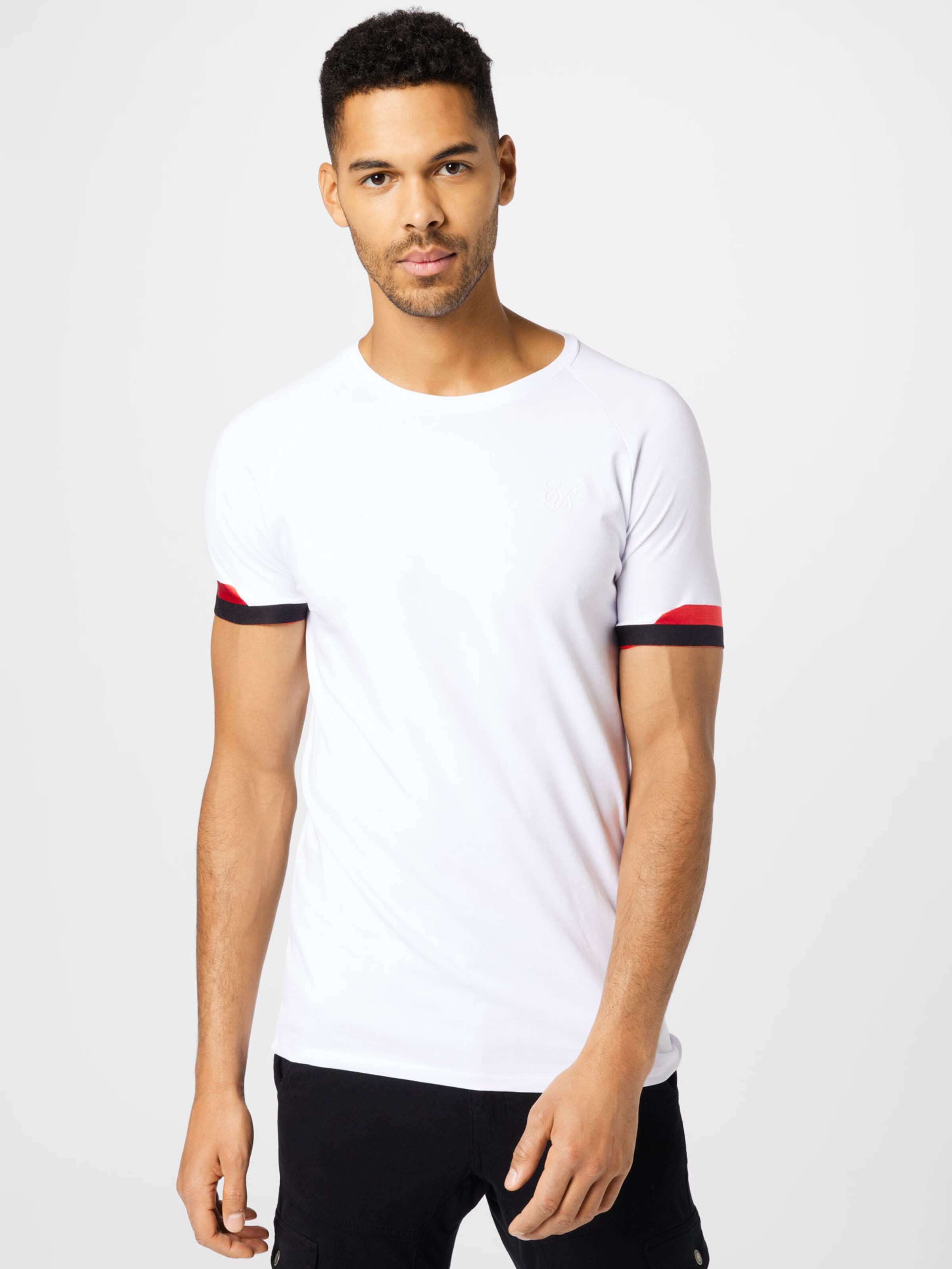 Männer Shirts SikSilk T-Shirt in Weiß - XG60590 Männer Shirts SikSilk T-Shirt in Weiß - XG60590