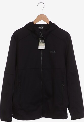 JACK WOLFSKIN Sweatshirt & Zip-Up Hoodie in XL in Black: front