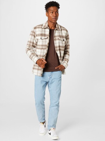 Key Largo Regular fit Shirt 'CHEESE' in Brown