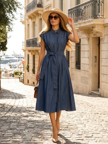 JIORO Blousejurk 'ESSENTIALS' in Blauw