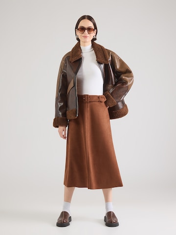 MORE & MORE Φούστα 'Alcantara' σε καφέ