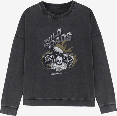 Scalpers Sweatshirt 'Roads' in Grey / Black / White, Item view