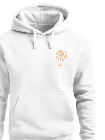 Neverless Sweatshirt 'Palm Lineart Logo' in White