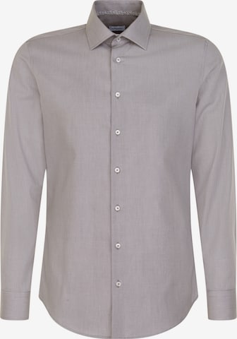 Coupe regular Chemise business SEIDENSTICKER en gris : devant