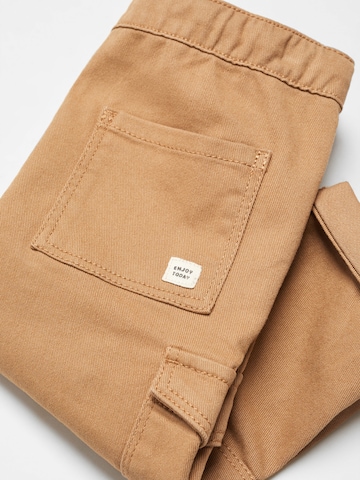 MANGO KIDS Slim fit Pants 'Flores' in Brown