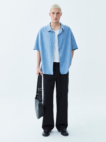 VAMOS CLO Comfort fit Button Up Shirt 'Minneapolis' in Blue
