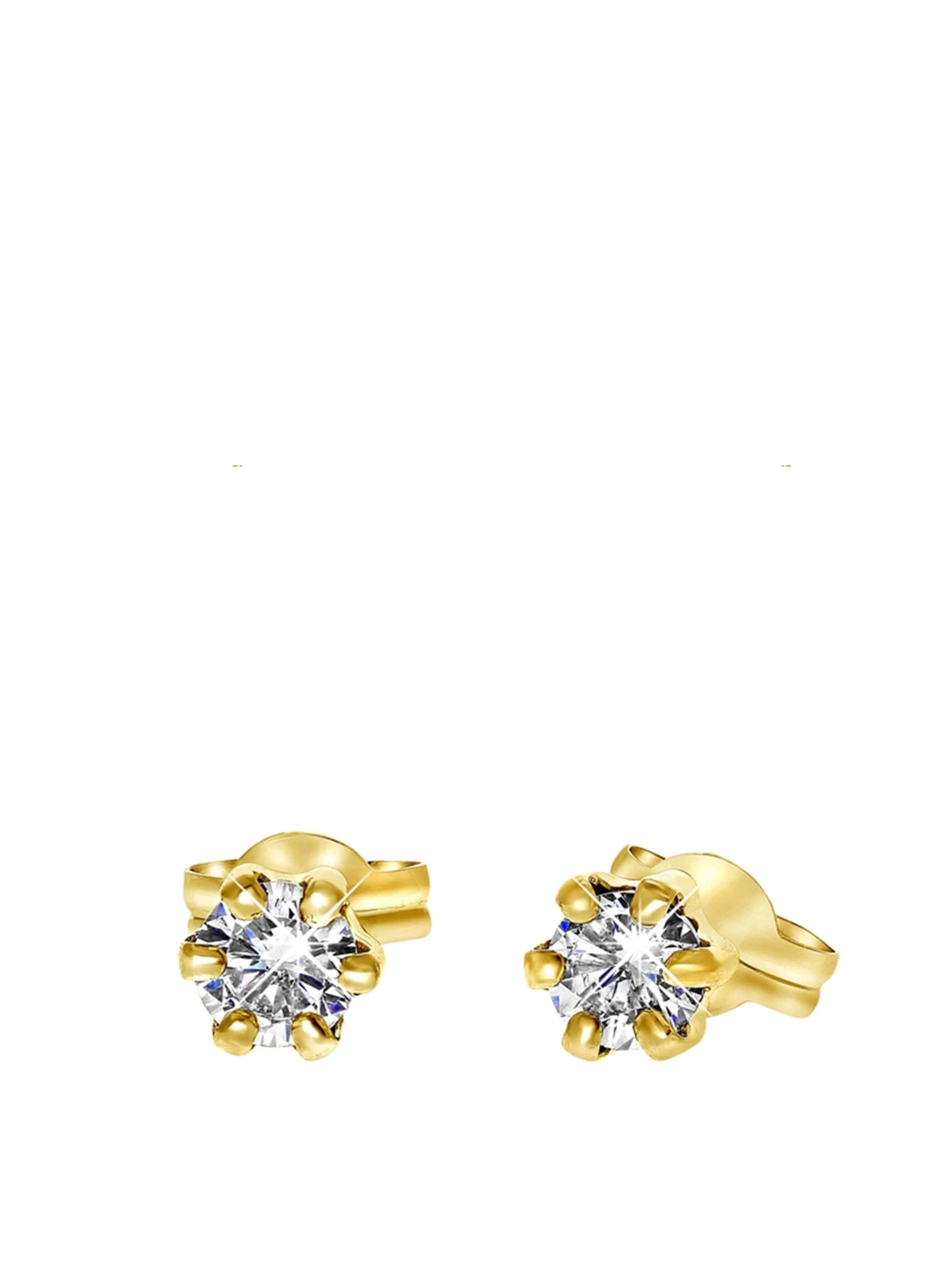 Lucardi Earrings 'Klassisch' in Gold: front