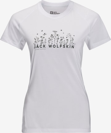 JACK WOLFSKIN Majica | bela barva: sprednja stran