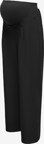 Wide leg Pantaloni con pieghe 'OLMPLEAT VERO' di Only Maternity in nero: frontale